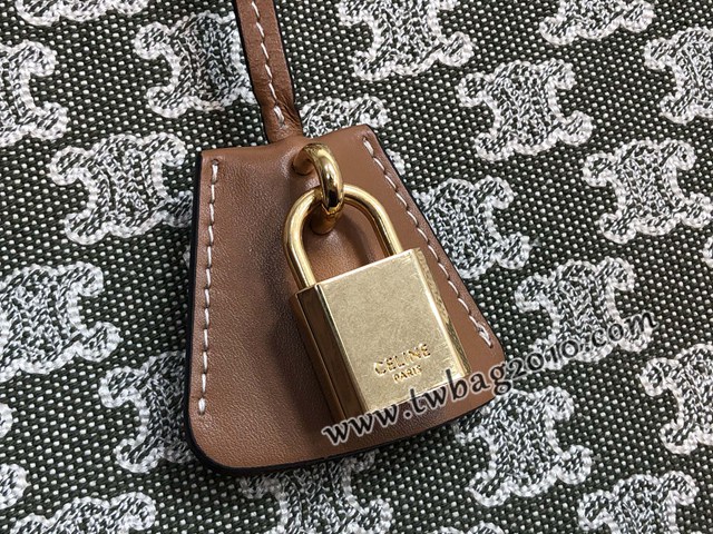 Celine專櫃2023新款手提托特包 賽琳CABAS TRIOMPHE TOTE牛仔刺繡橫款手袋 sldj2235